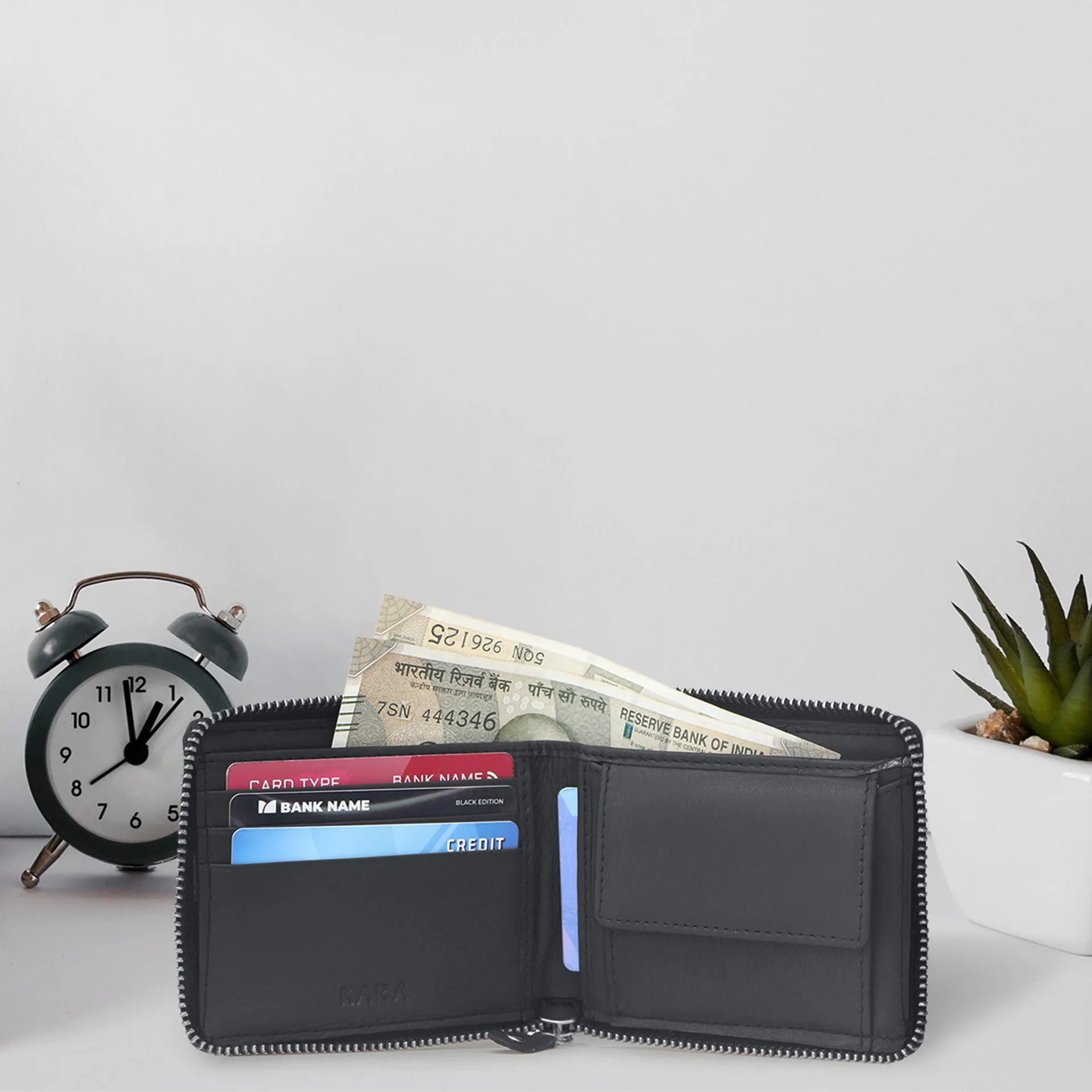 14089 Tan Zip Around Wallet