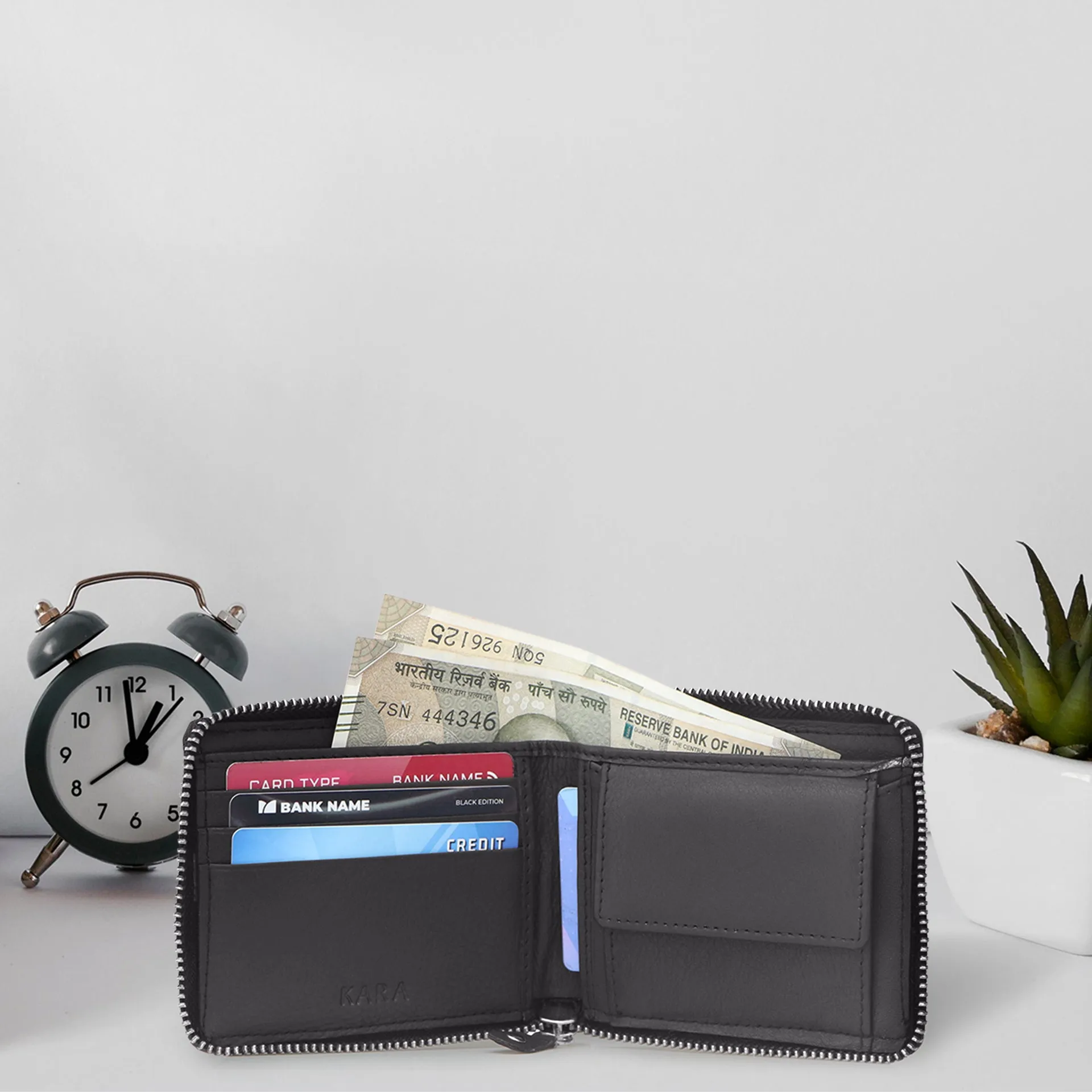 14089 Tan Zip Around Wallet