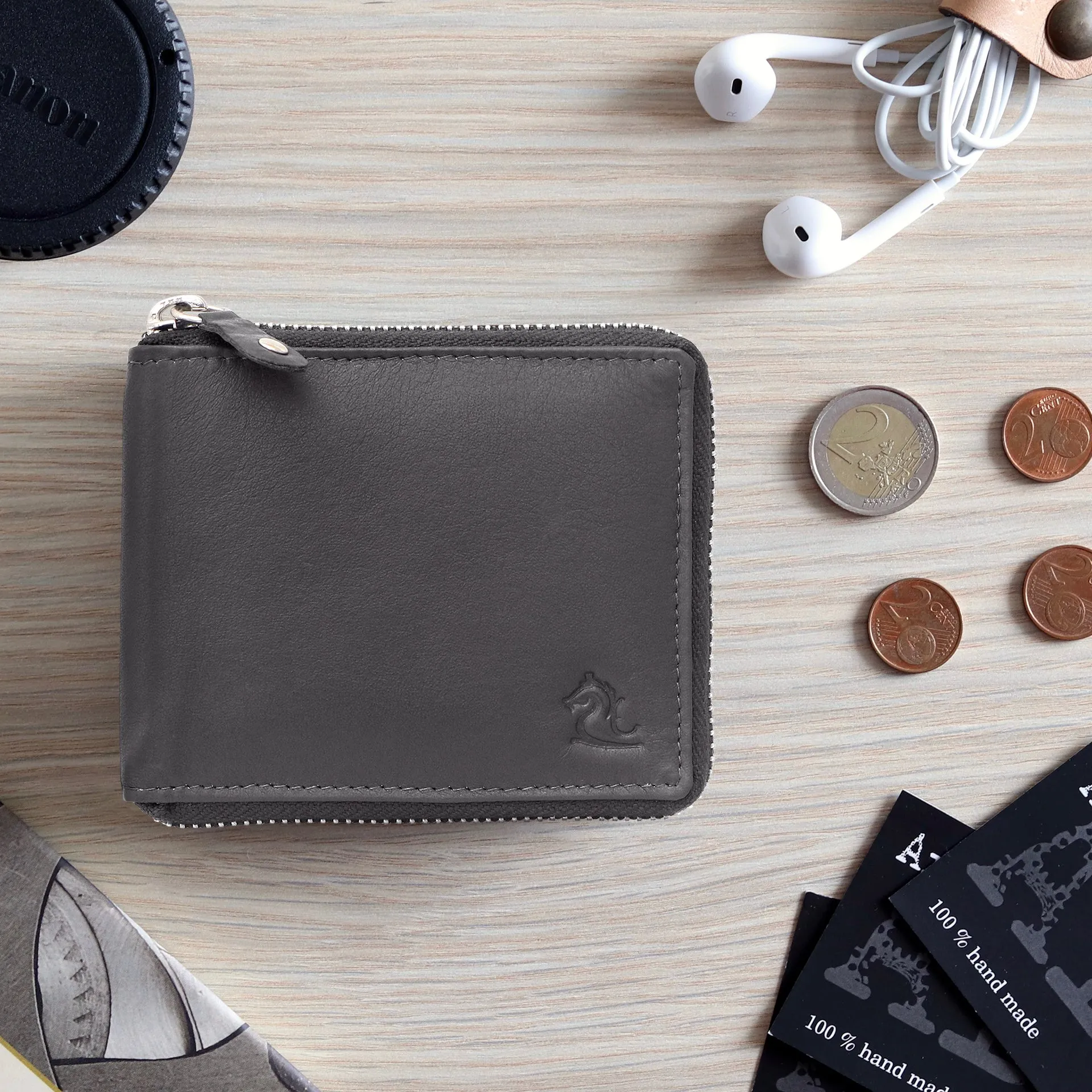 14089 Tan Zip Around Wallet