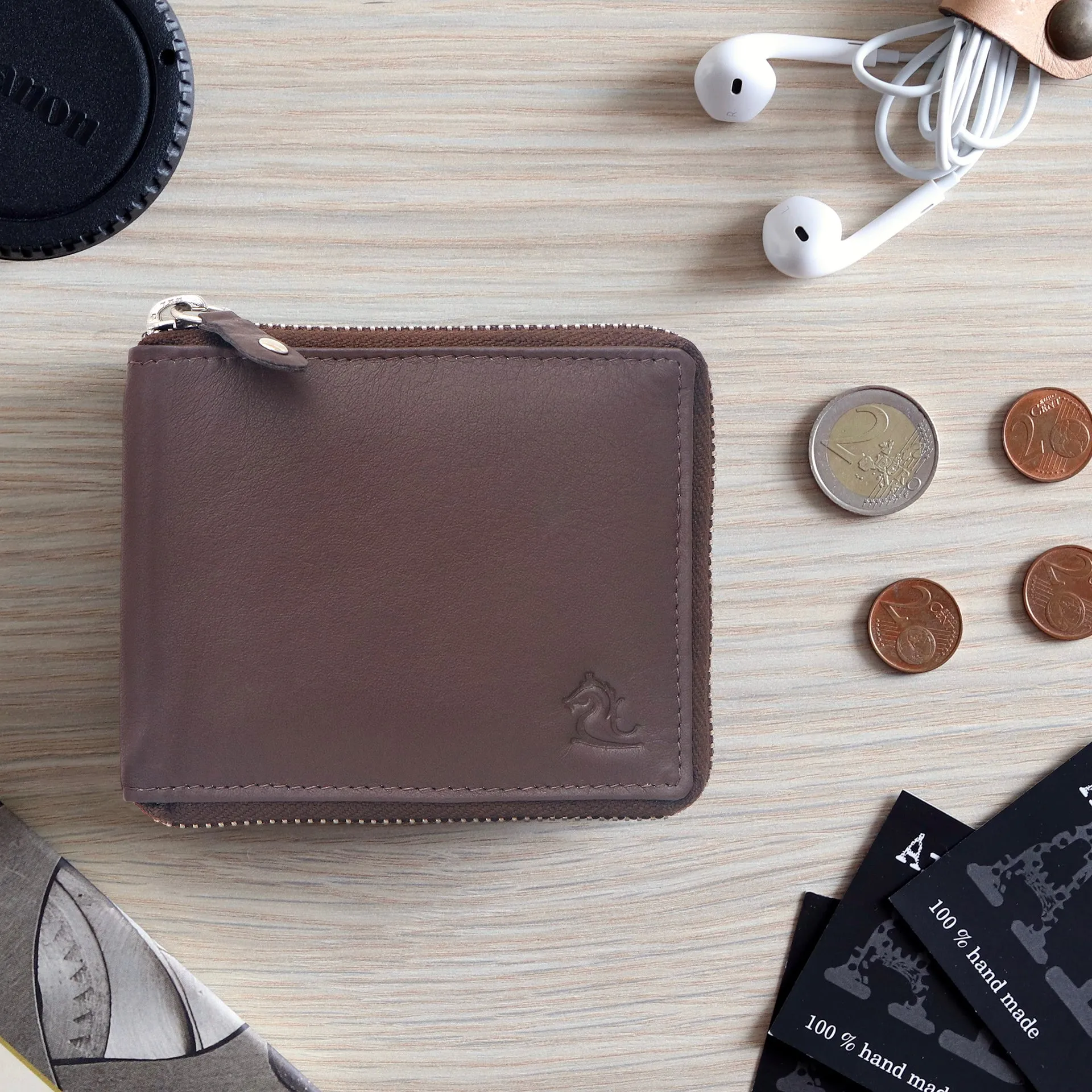 14089 Tan Zip Around Wallet