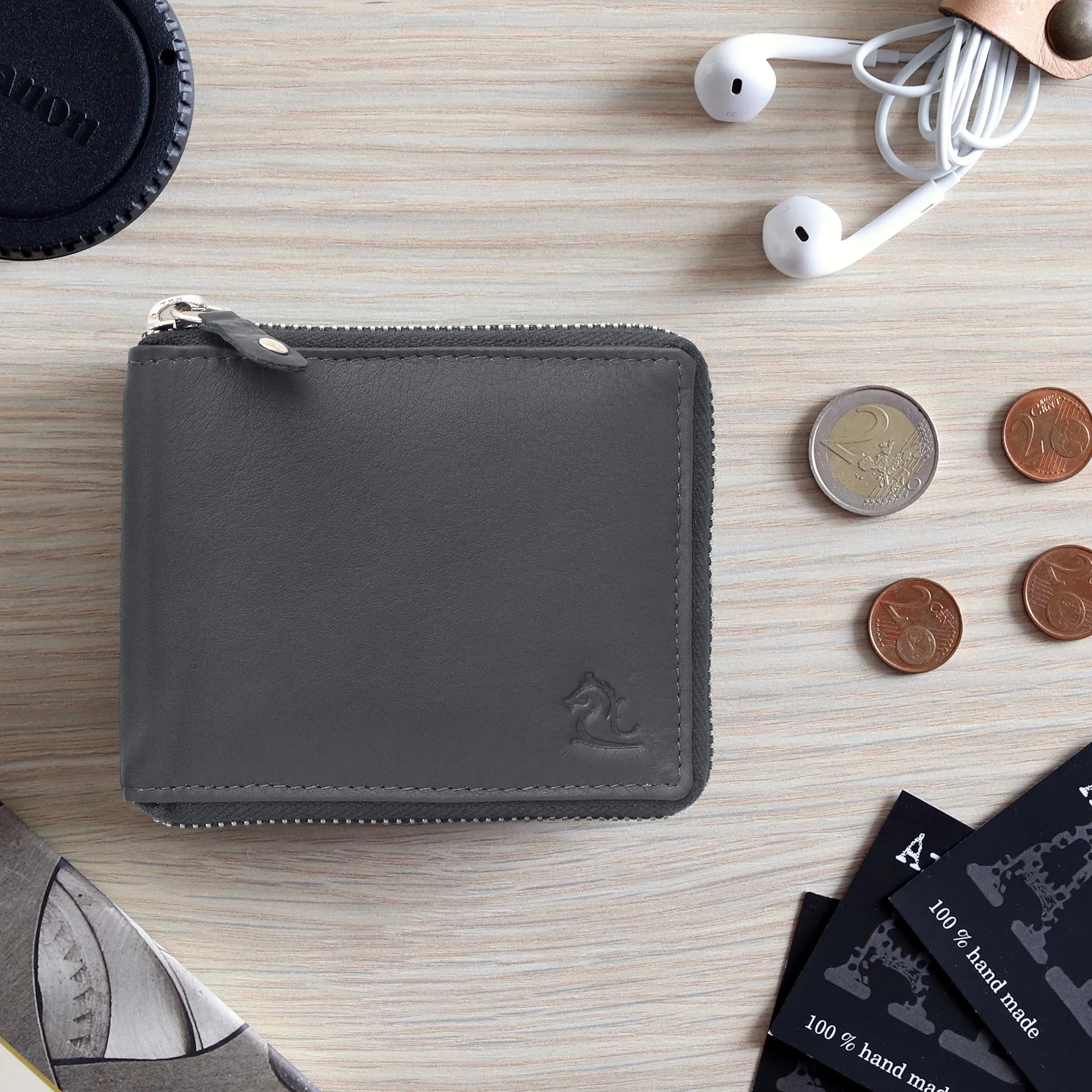 14089 Tan Zip Around Wallet