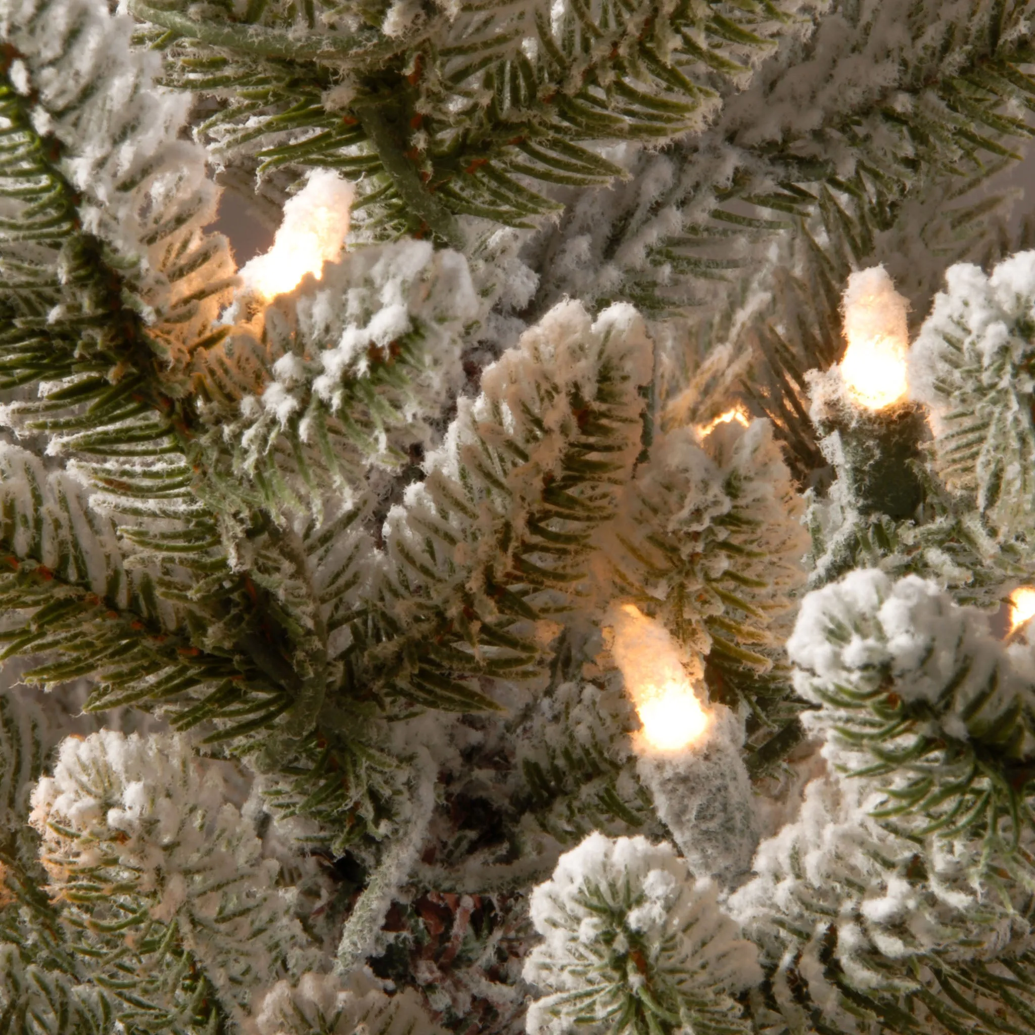 2.5 ft. Pre-Lit Snowy Cambridge Fir Tree with White LED Lights