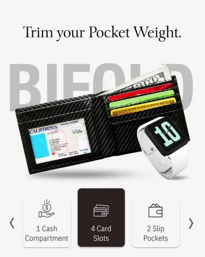 Access Denied Leather Slim Bifold Wallets For Men - Minimalist Card Holder Thin Mens Wallet RFID Gifts For Him