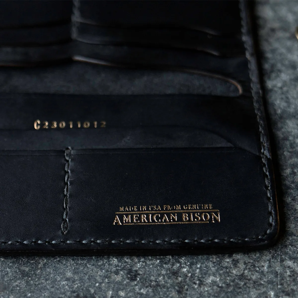 American Bison & Horween® Long Wallet No. 9 | Black