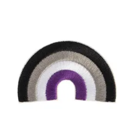 Asexual Pride Rainbow Iron-on Embroidered Patch