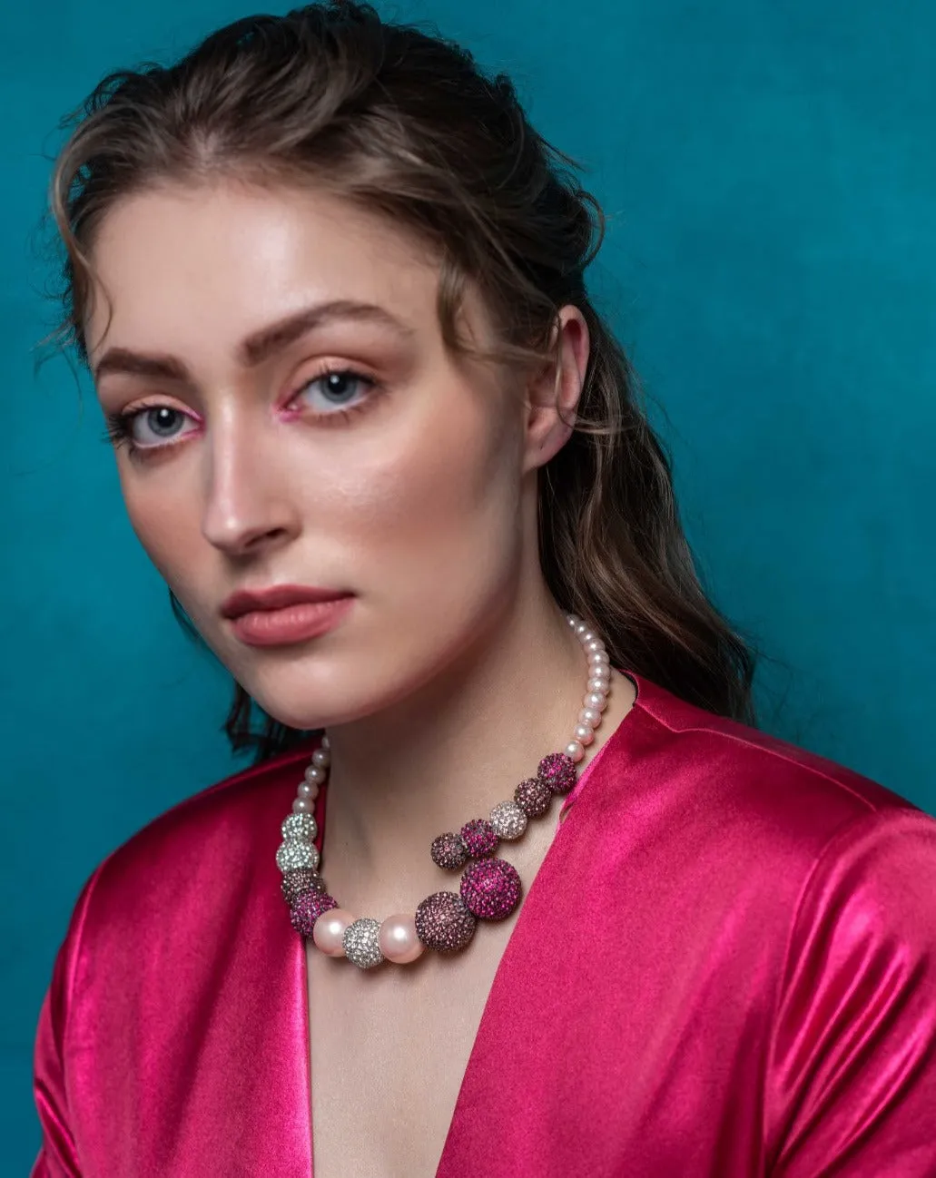 Aurora Necklace In Pink Ombre