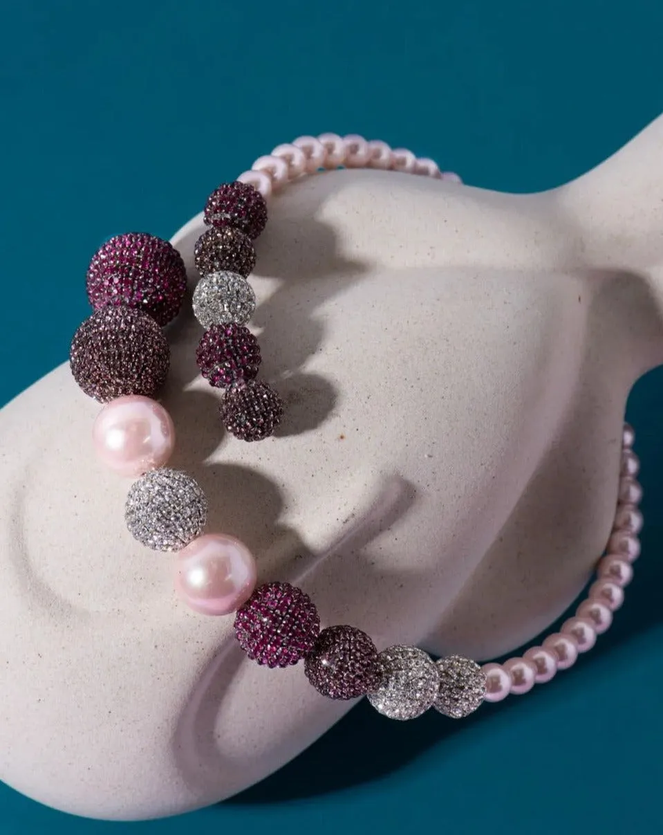 Aurora Necklace In Pink Ombre