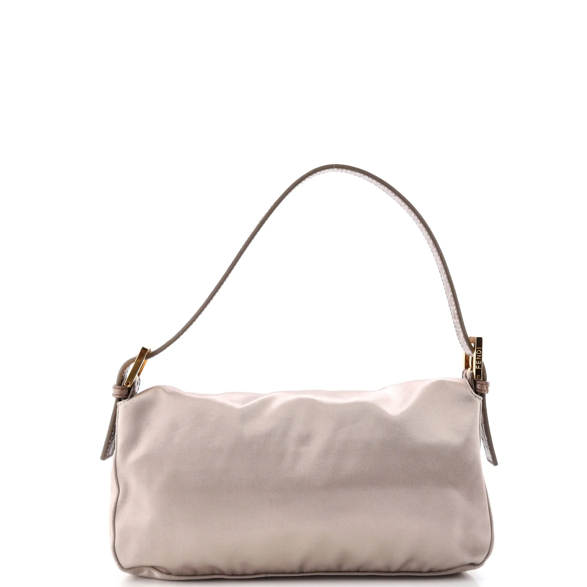Baguette Bag Embroidered Satin with Crocodile Embossed Leather and Crystals
