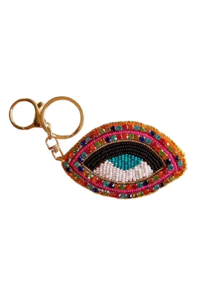 Beaded Eye Detail Keychain