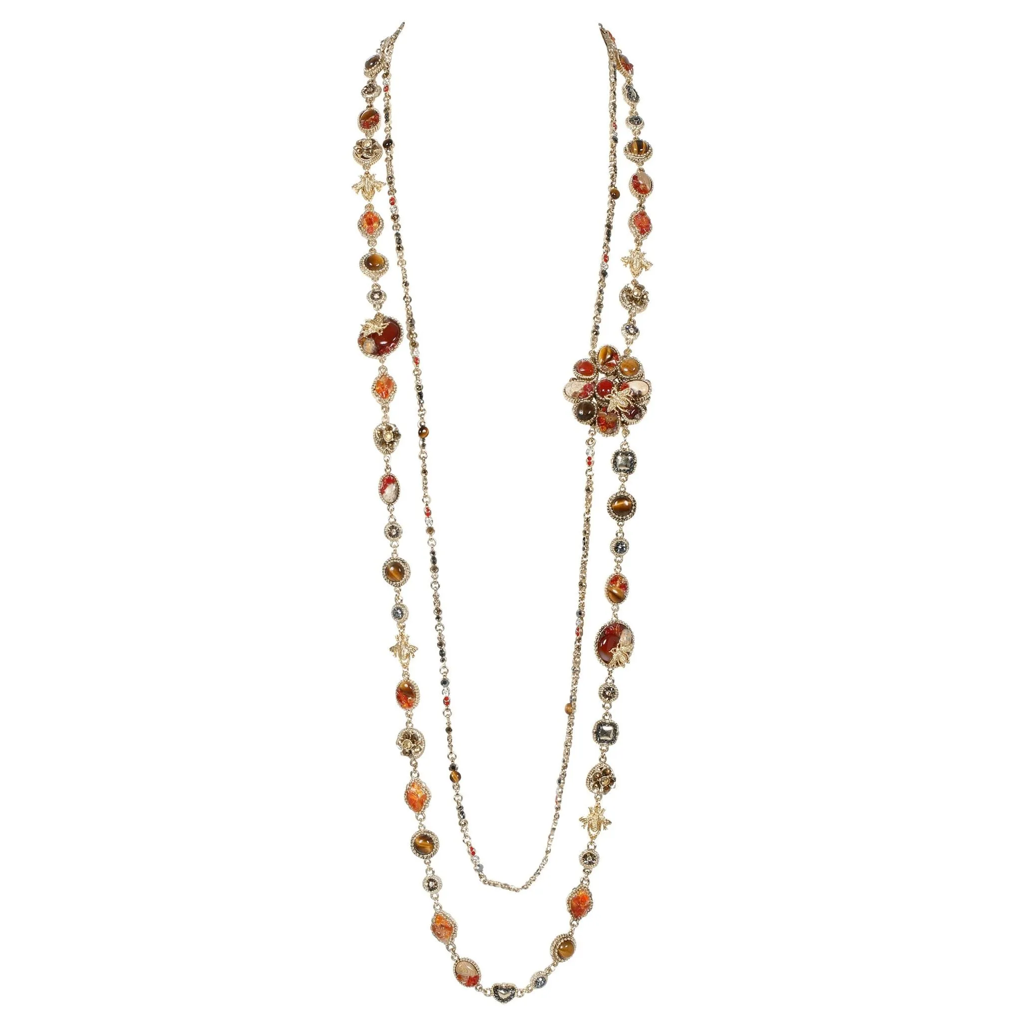 Bee Byzantine Long Necklace