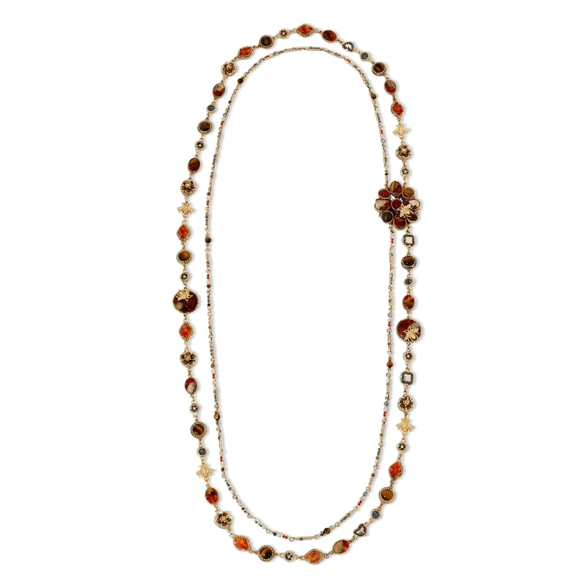 Bee Byzantine Long Necklace