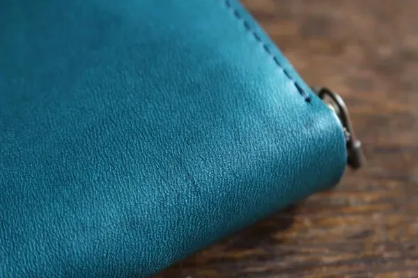 Bi-Fold Leather Compact Wallet, Made in Japan