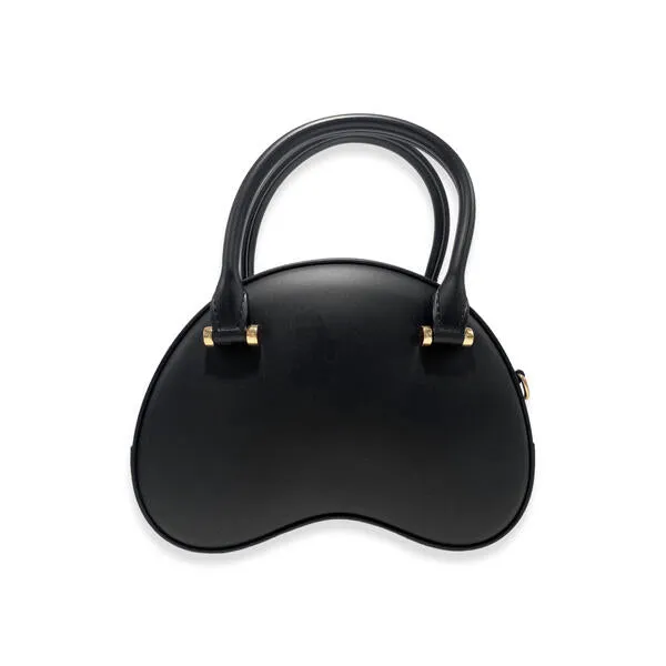 Black Floral Matte Jelly Dome Purse