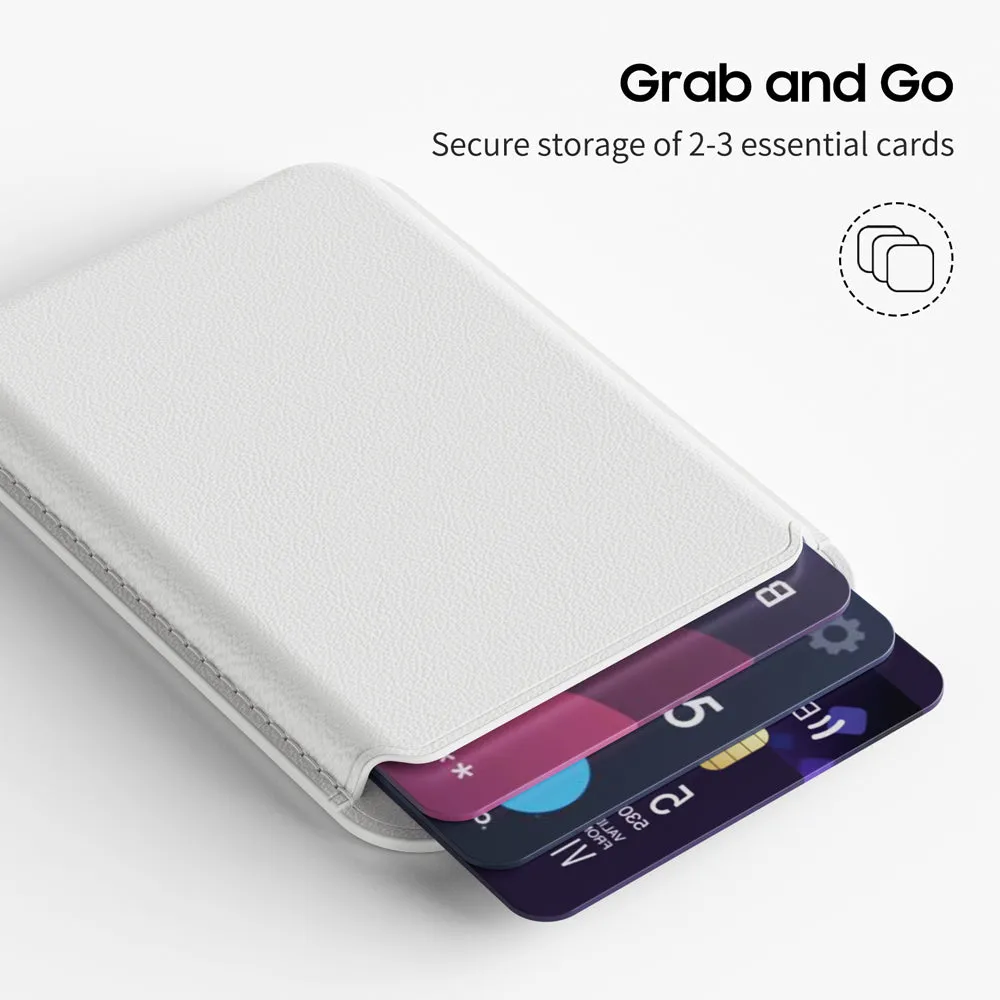 Blue And White | Leather Wallet with MagSafe