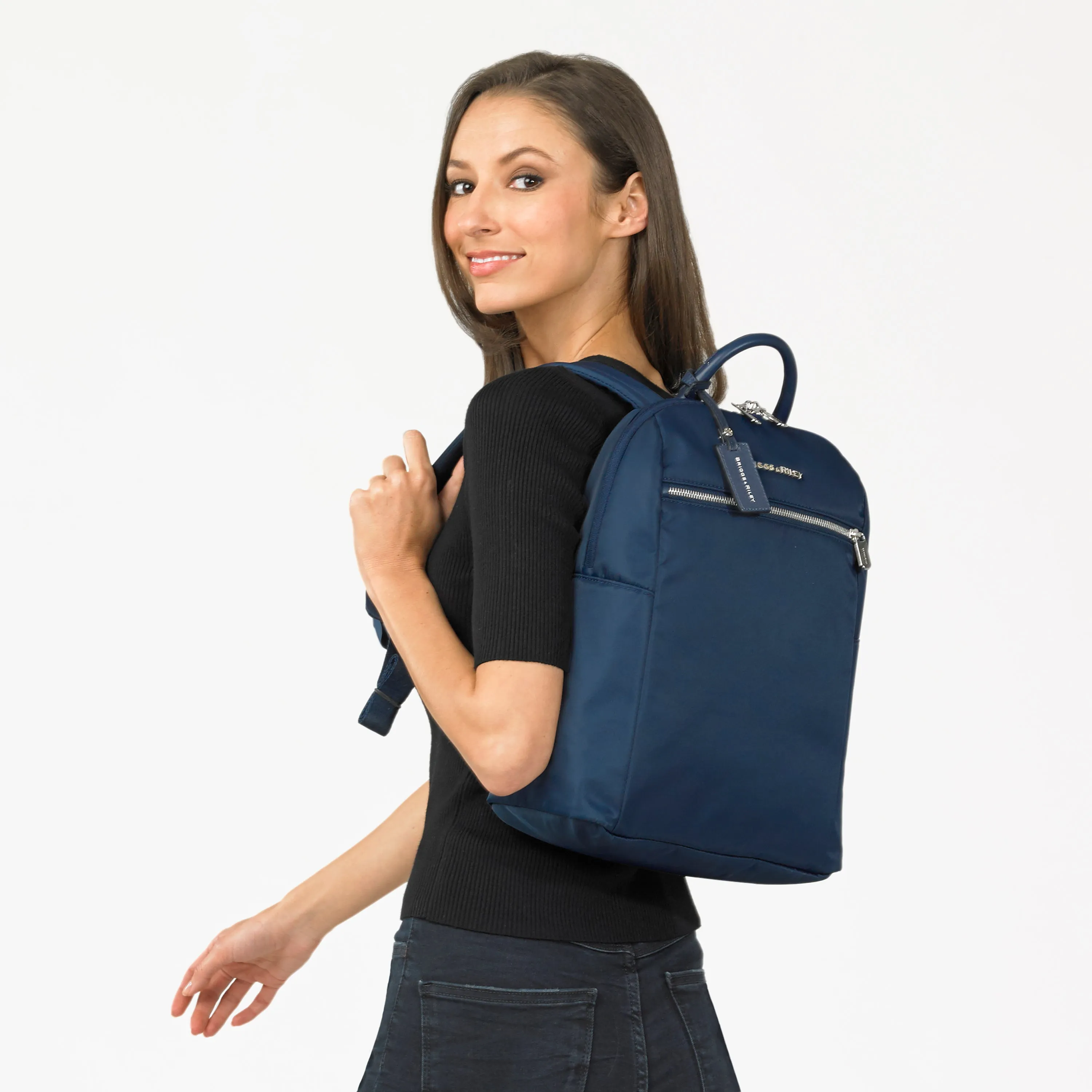 Briggs & Riley Rhapsody Slim Backpack - Navy