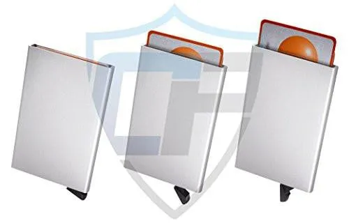 Card Blocr Rfid Blocking Wallet Credit Card Holder Slim Front Pocket Design Grey