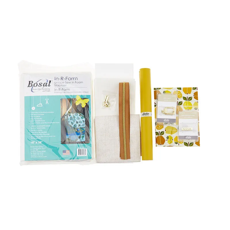 Charade Purse Kit - Mustard Pebble Faux Leather