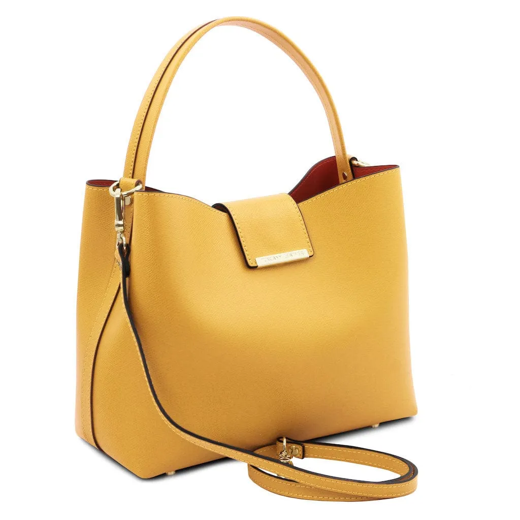 Clio - Palmellato leather bucket bag | TL141690