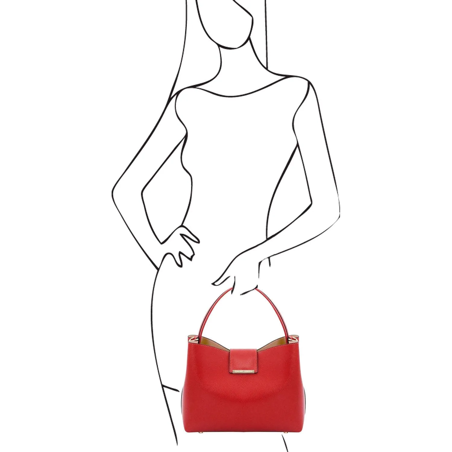Clio - Palmellato leather bucket bag | TL141690