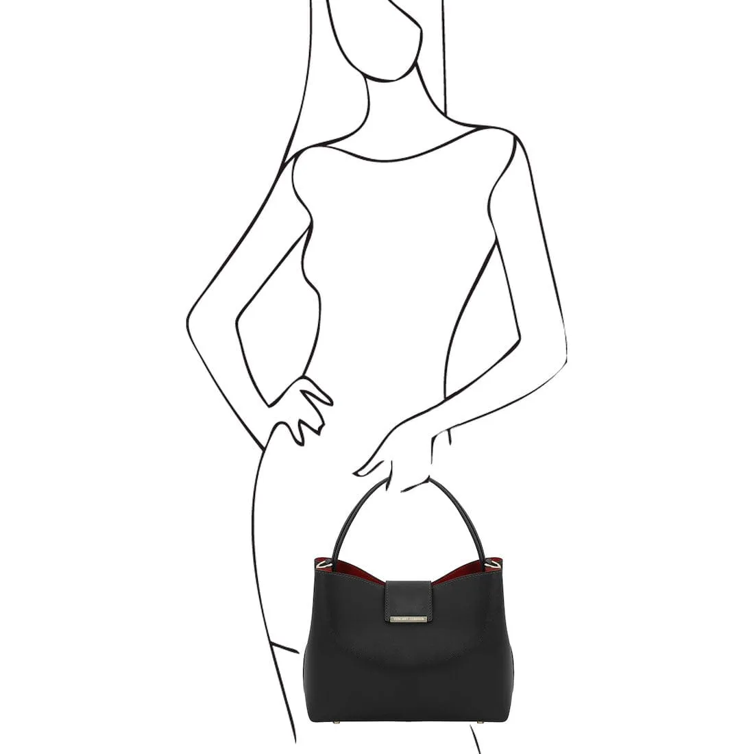 Clio - Palmellato leather bucket bag | TL141690