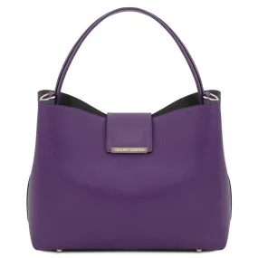 Clio - Palmellato leather bucket bag | TL141690