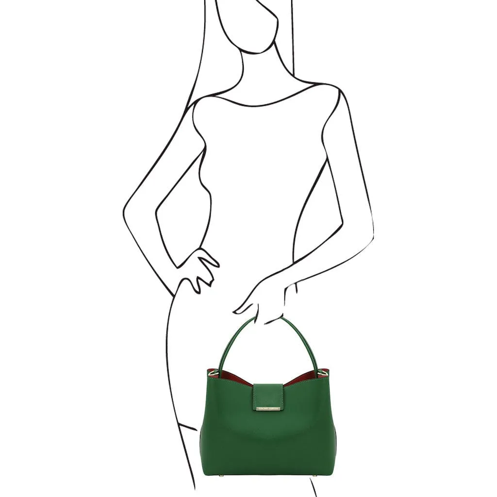 Clio - Palmellato leather bucket bag | TL141690