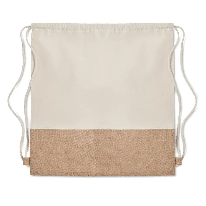 Drawstring Bag W/ Jute Details | INDIA - MO9516