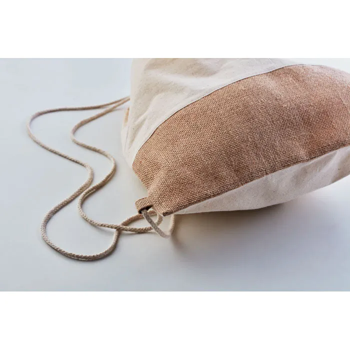 Drawstring Bag W/ Jute Details | INDIA - MO9516