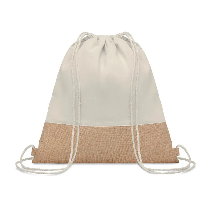 Drawstring Bag W/ Jute Details | INDIA - MO9516