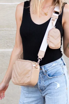 Elsie Quilted Crossbody   Mini Case Coin Purse