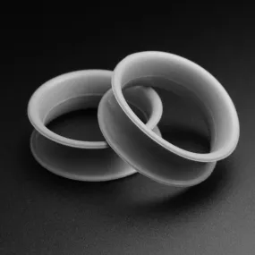 Flat Grey Silicone Double Flare Tunnel