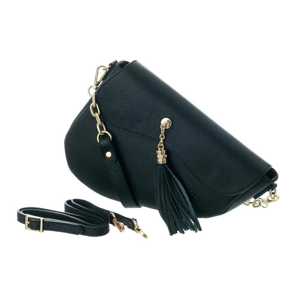 FREDERIC PARIS Sloped Black Bag