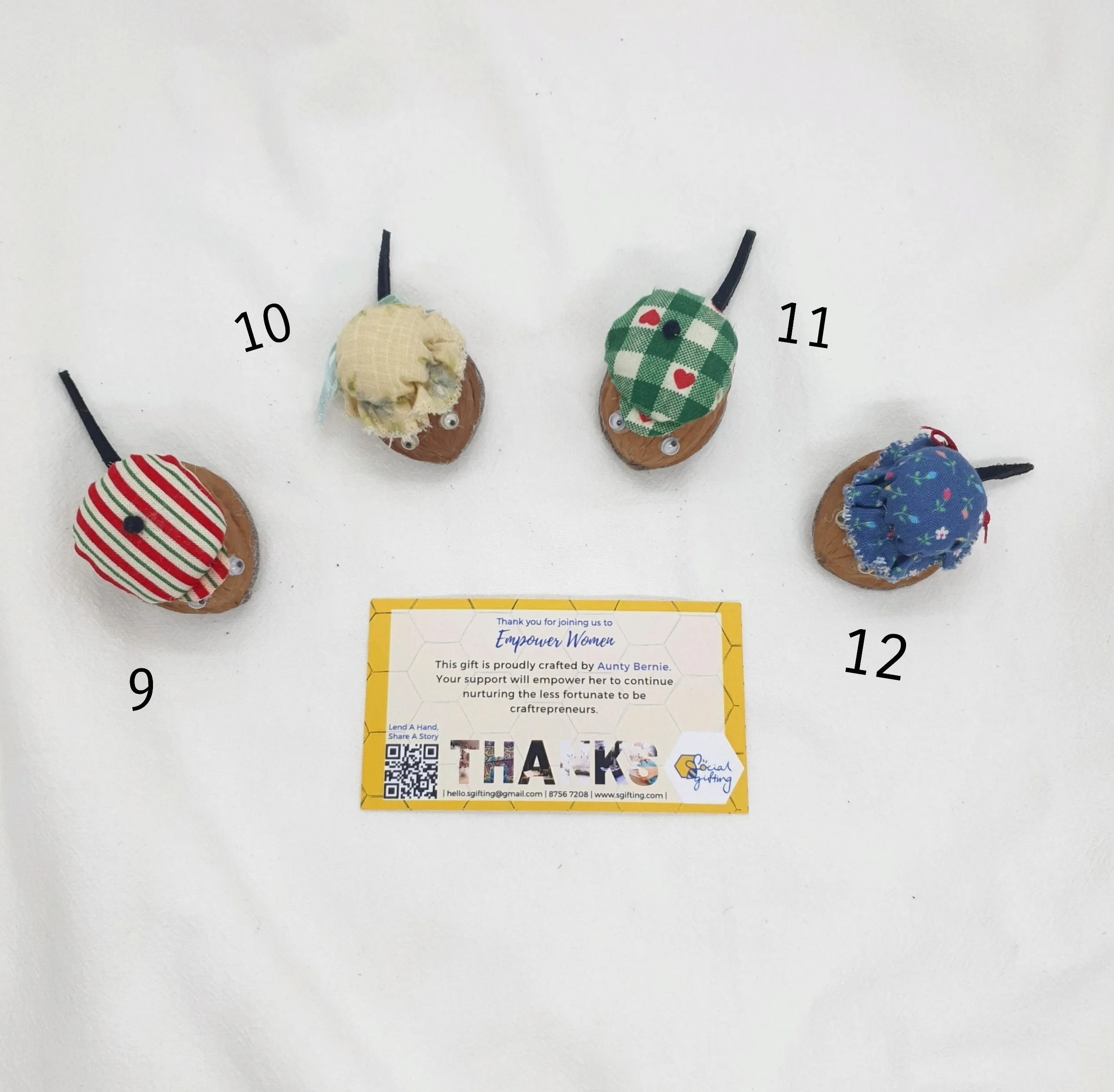 Handmade Walnut Shell Brooch