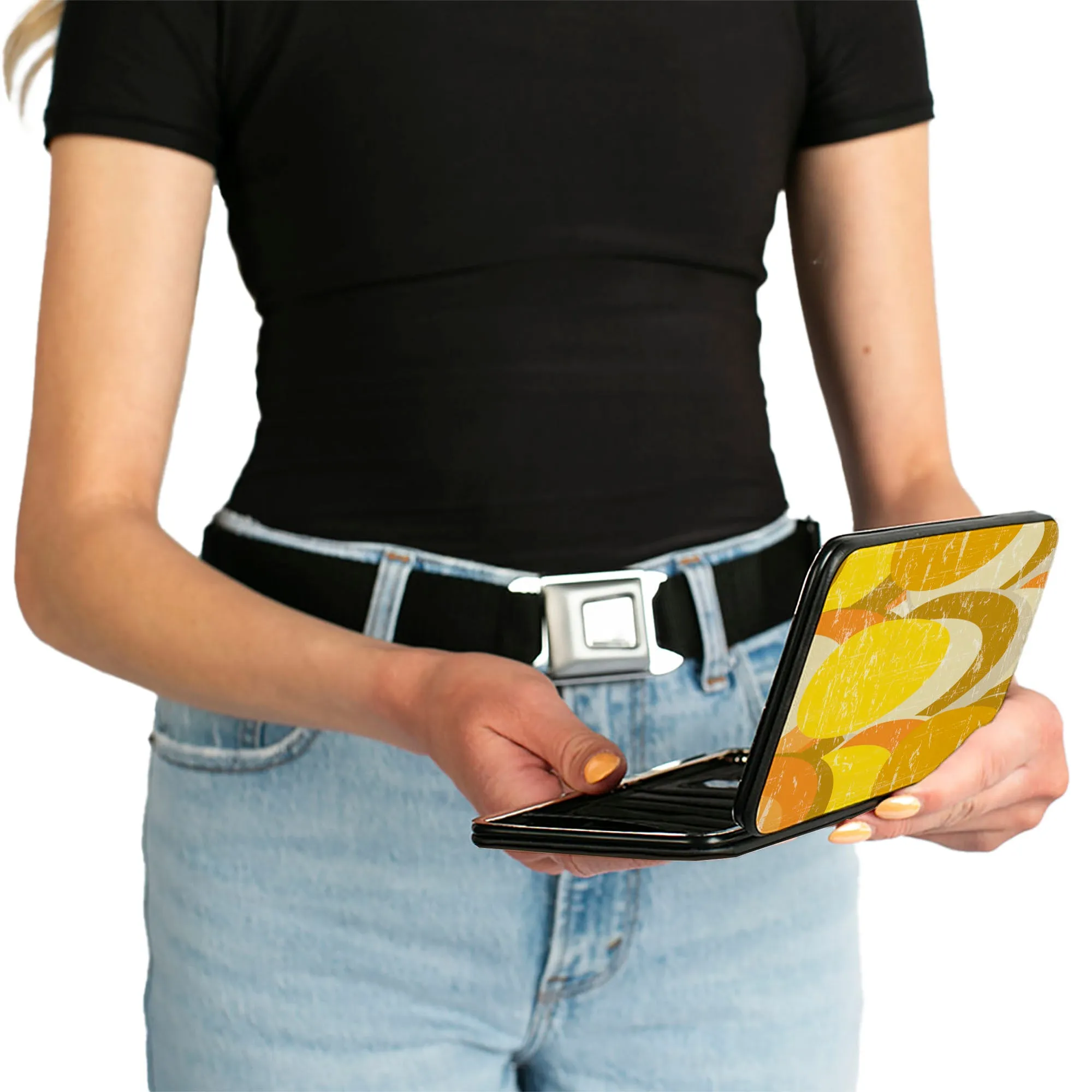Hinged Wallet - Spots Stacked Weathered Yellows/Browns
