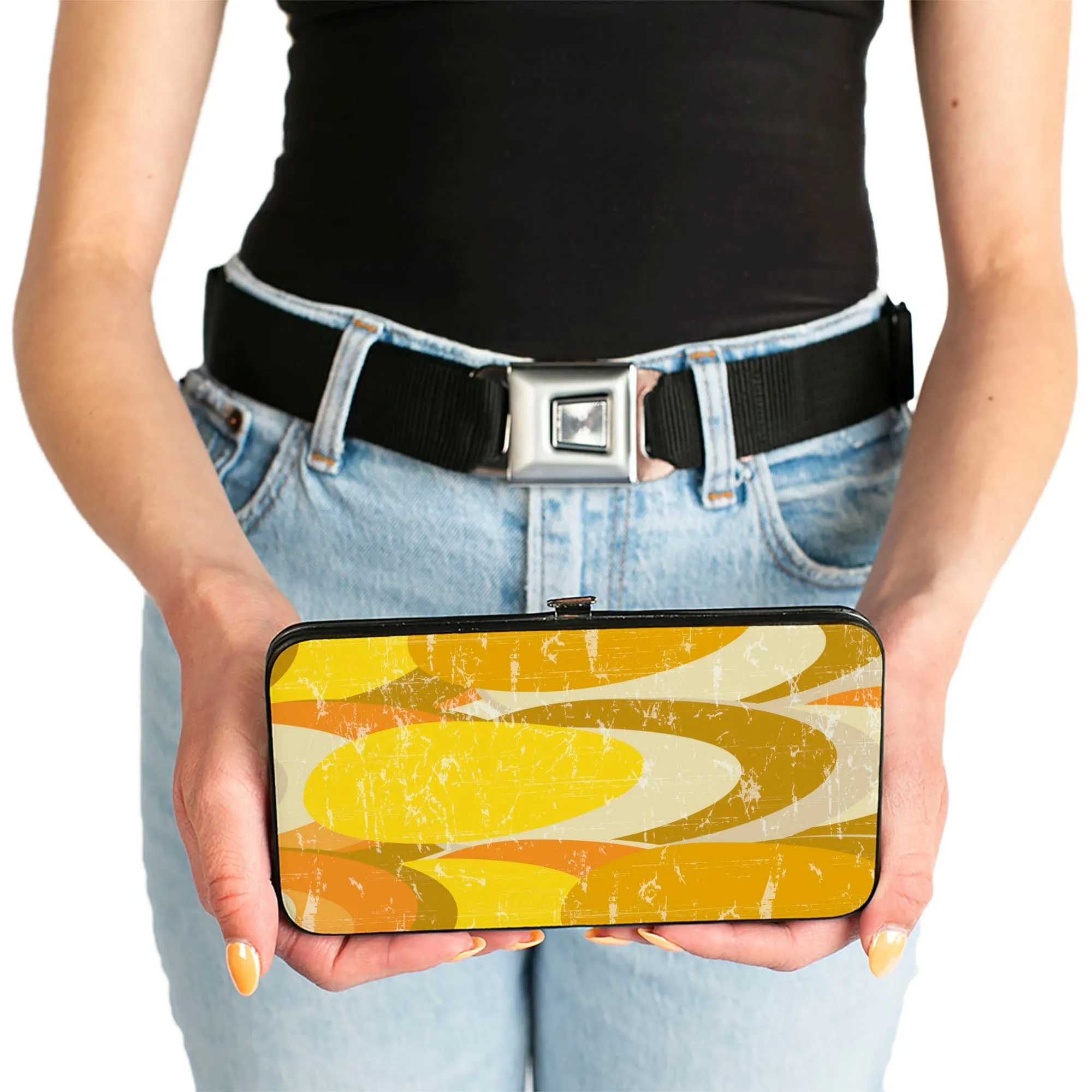 Hinged Wallet - Spots Stacked Weathered Yellows/Browns