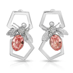 Honeycomb Bee Earrings
