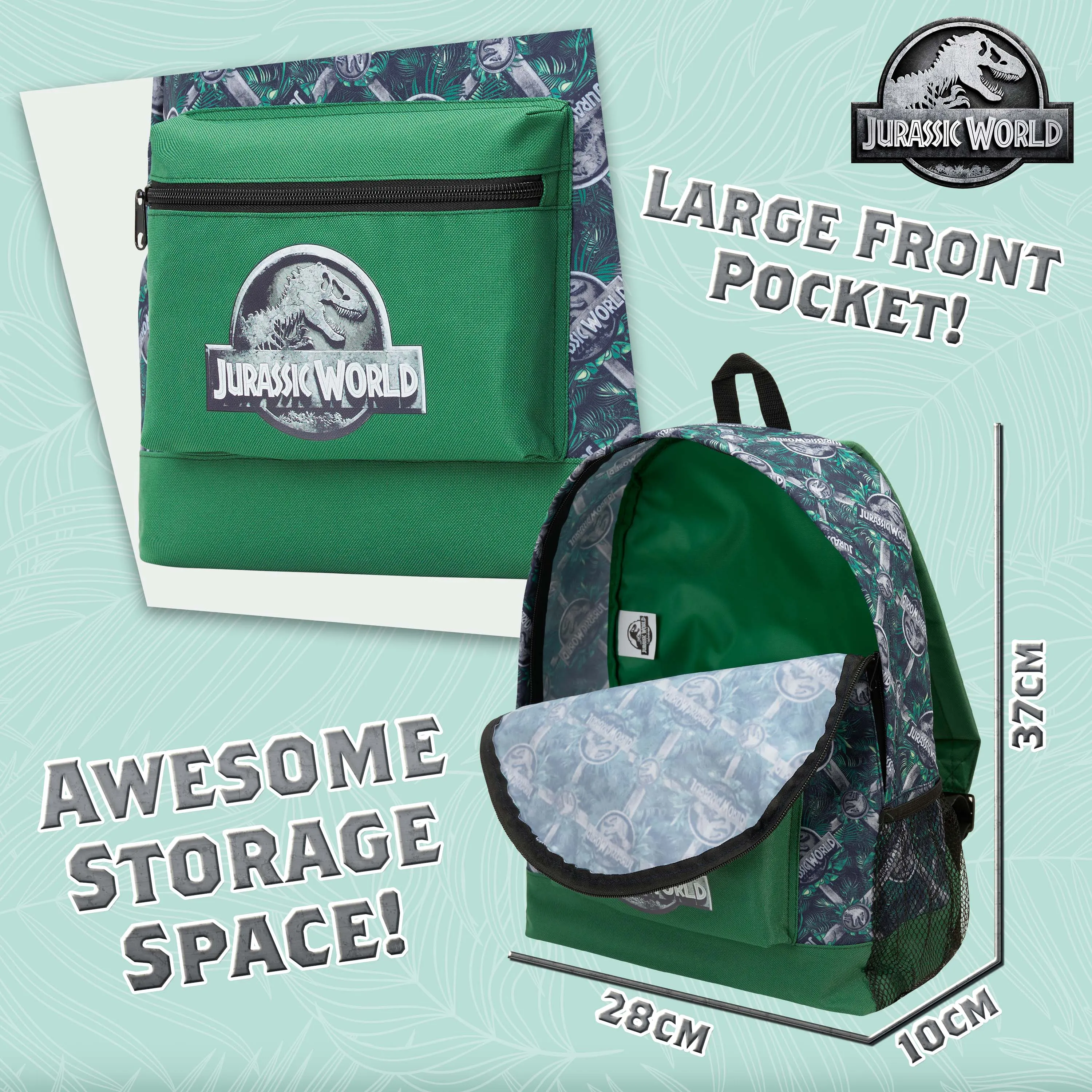 Jurassic World Boys Backpack, Dinosaur Backpack Kids School Bag