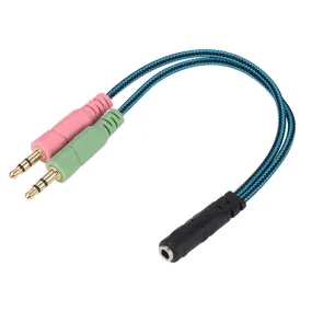 Kotion Each 3.5mm Jack Headset Splitter Y-Adapter 1 Female, 2 Male