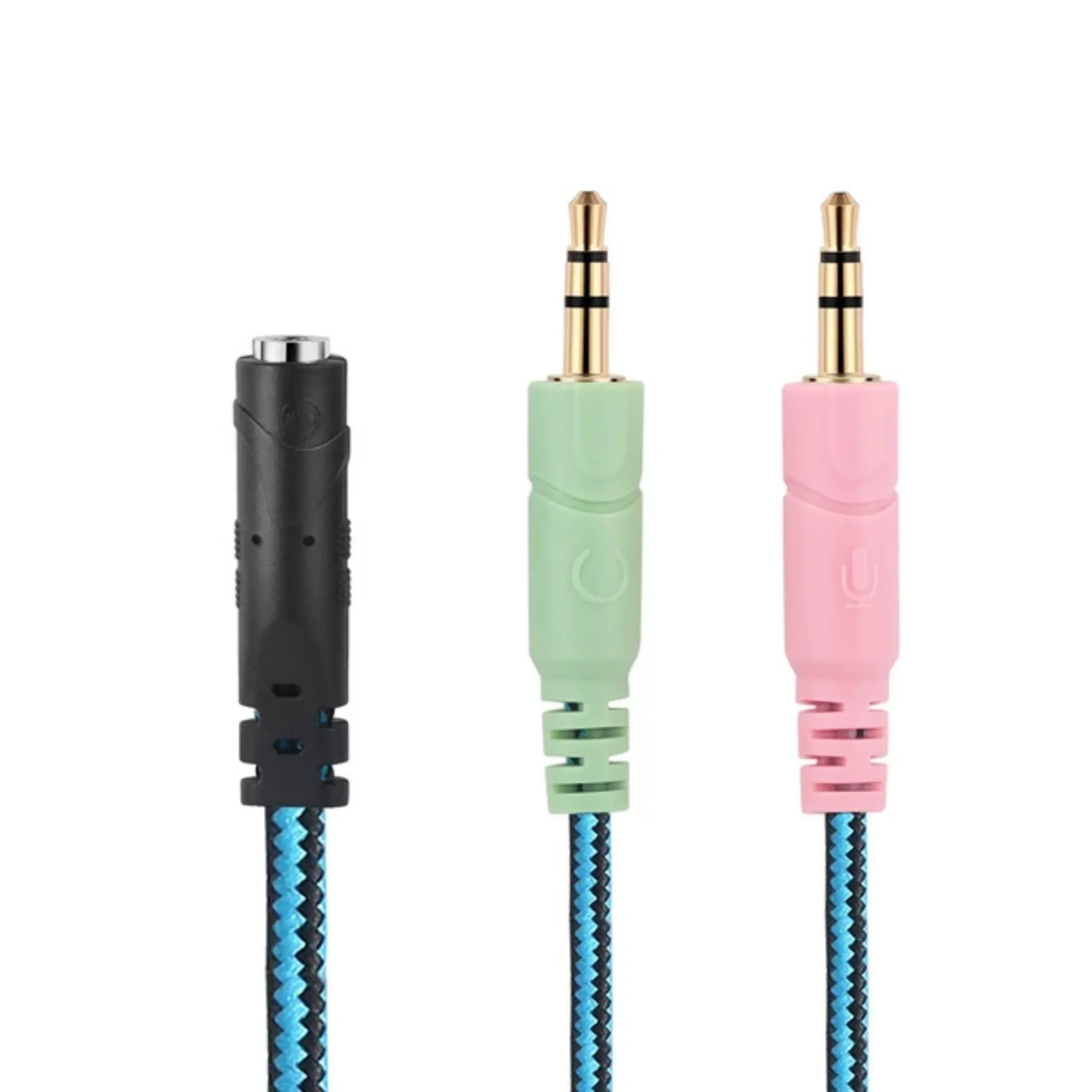 Kotion Each 3.5mm Jack Headset Splitter Y-Adapter 1 Female, 2 Male