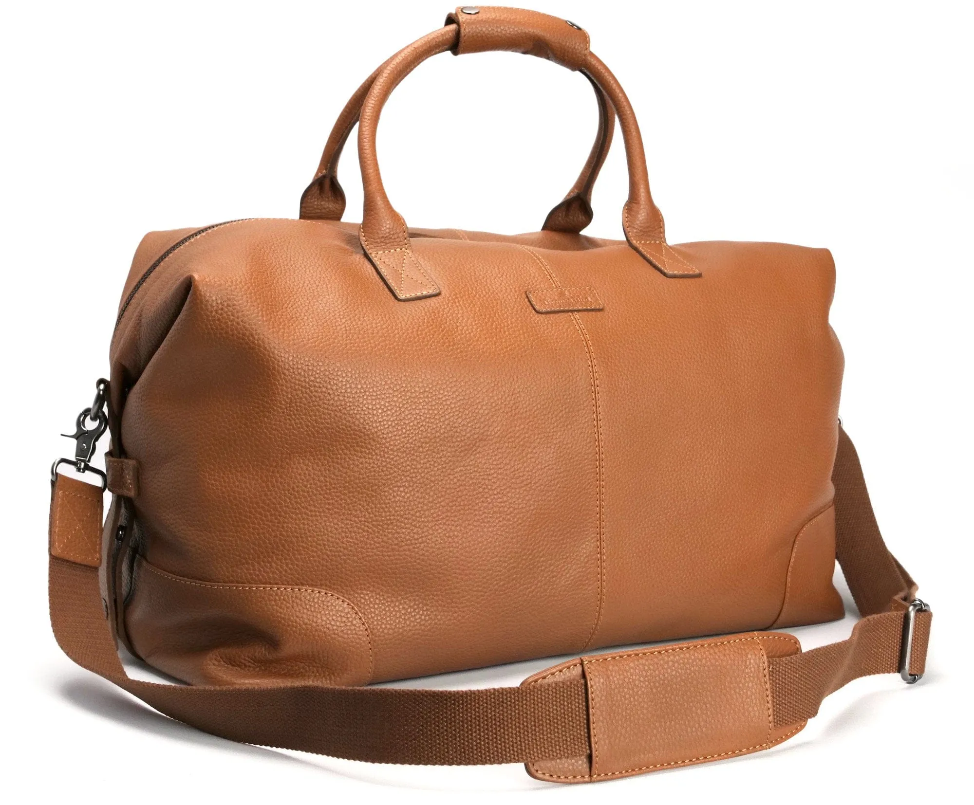 Leather Weekend Bag Tan