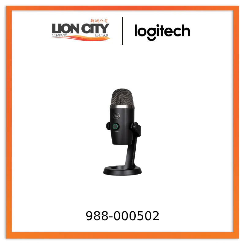 Logitech Blue Yeti Nano Premium USB Mic for Recording, Streaming, Gaming, Podcasting on PC and Mac, Condenser Microphone Grey/Black