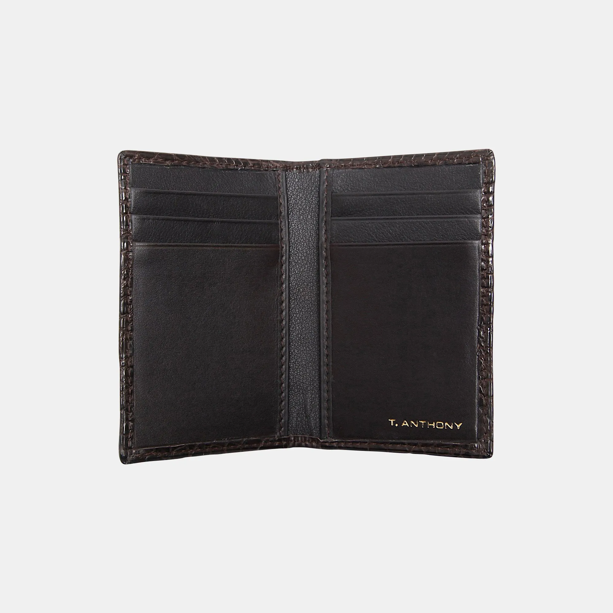 MATTE ALLIGATOR CREDIT CARD CASE