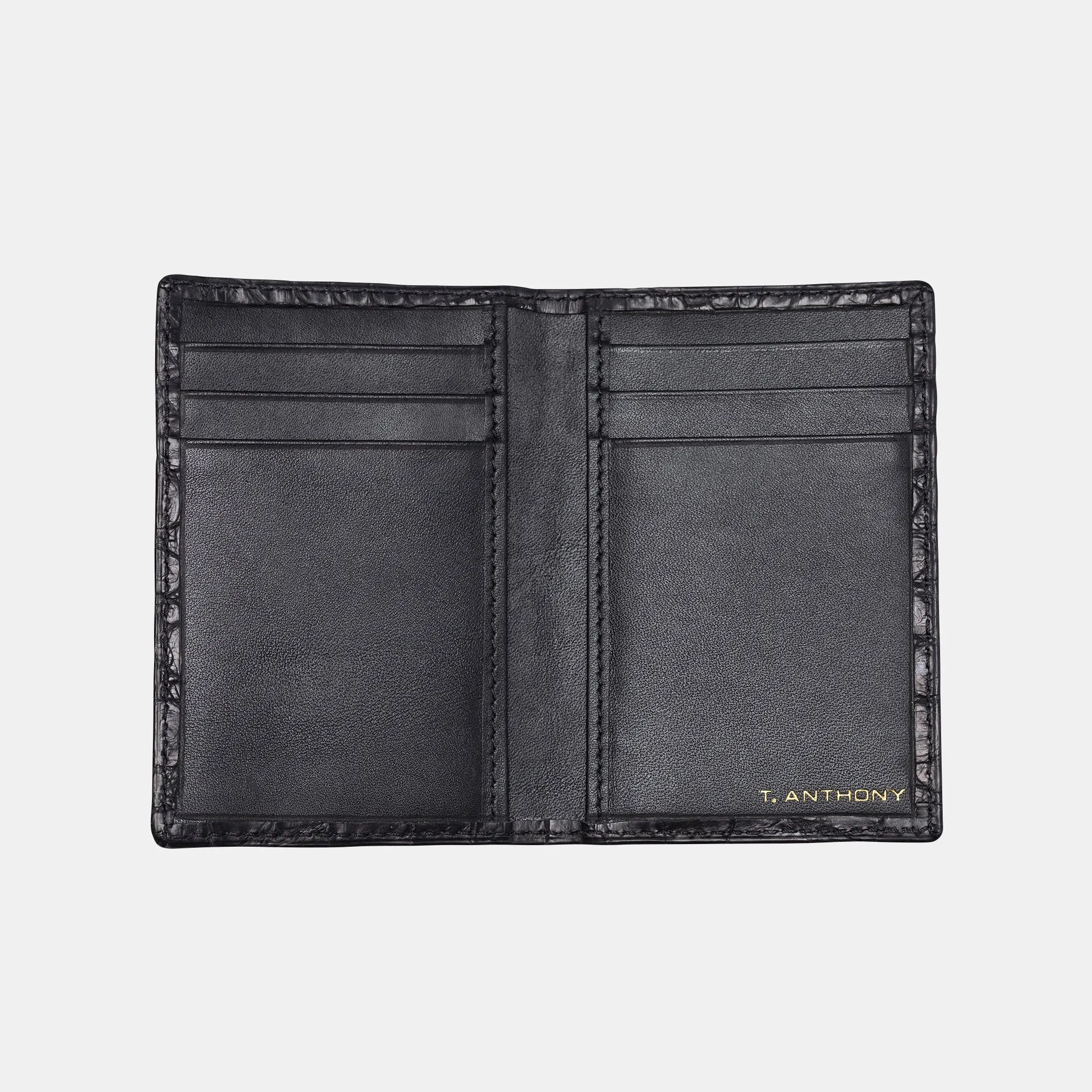 MATTE ALLIGATOR CREDIT CARD CASE