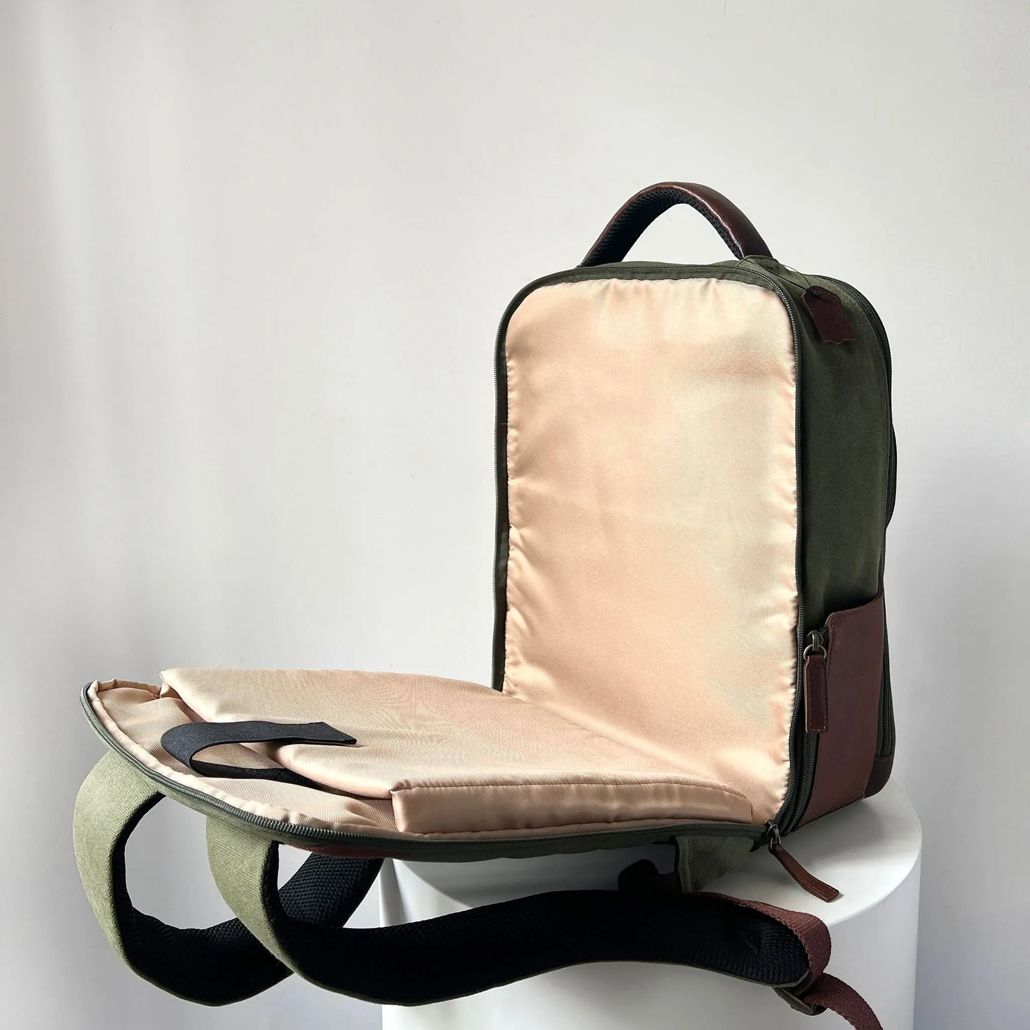 Maxwell Waxed Canvas with Leather Backpack