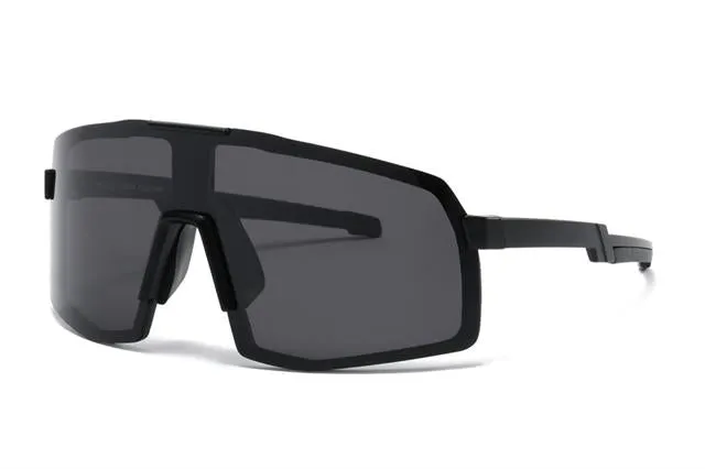 Mens Polarized Sports Shield Sunglasses Oversize Large One Piece Polarised Lens