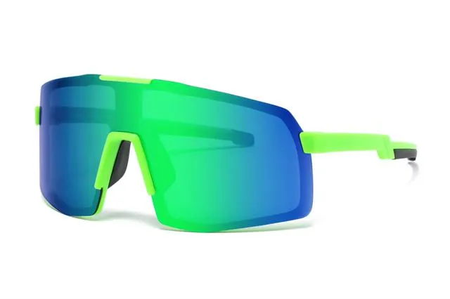 Mens Polarized Sports Shield Sunglasses Oversize Large One Piece Polarised Lens