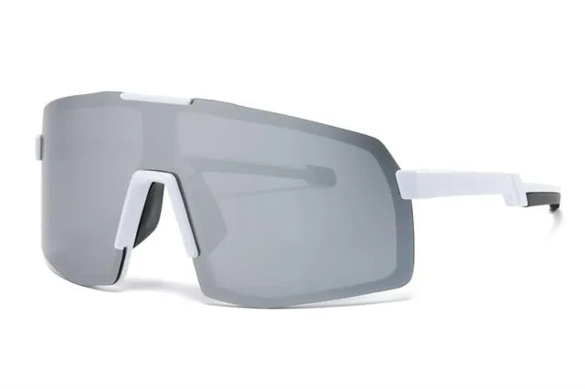 Mens Polarized Sports Shield Sunglasses Oversize Large One Piece Polarised Lens