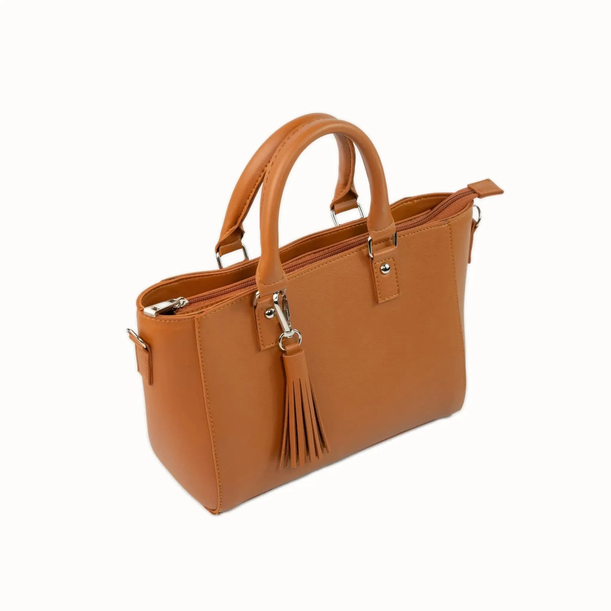 MINERVA Top Handle Sling Bag in Tan Brown