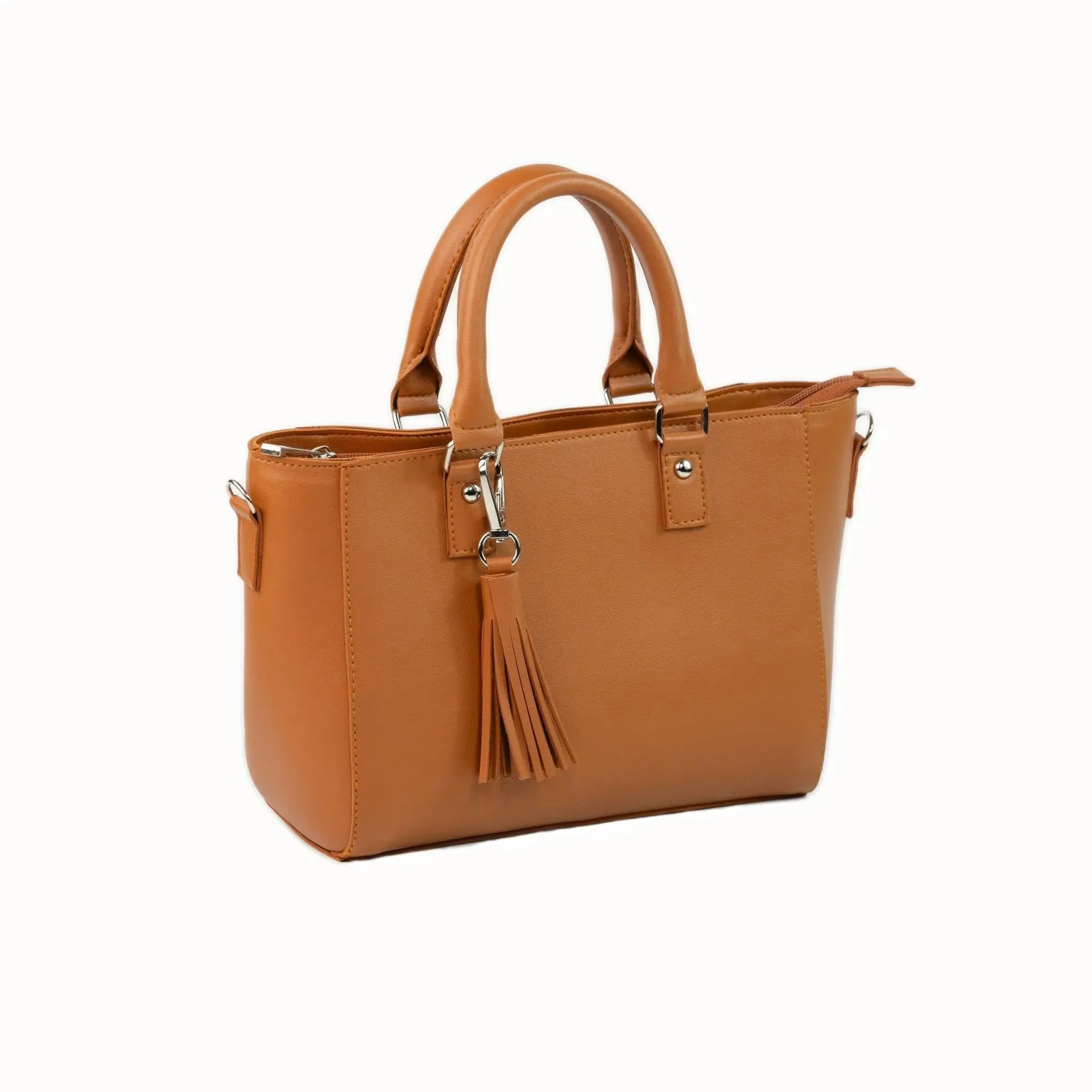 MINERVA Top Handle Sling Bag in Tan Brown