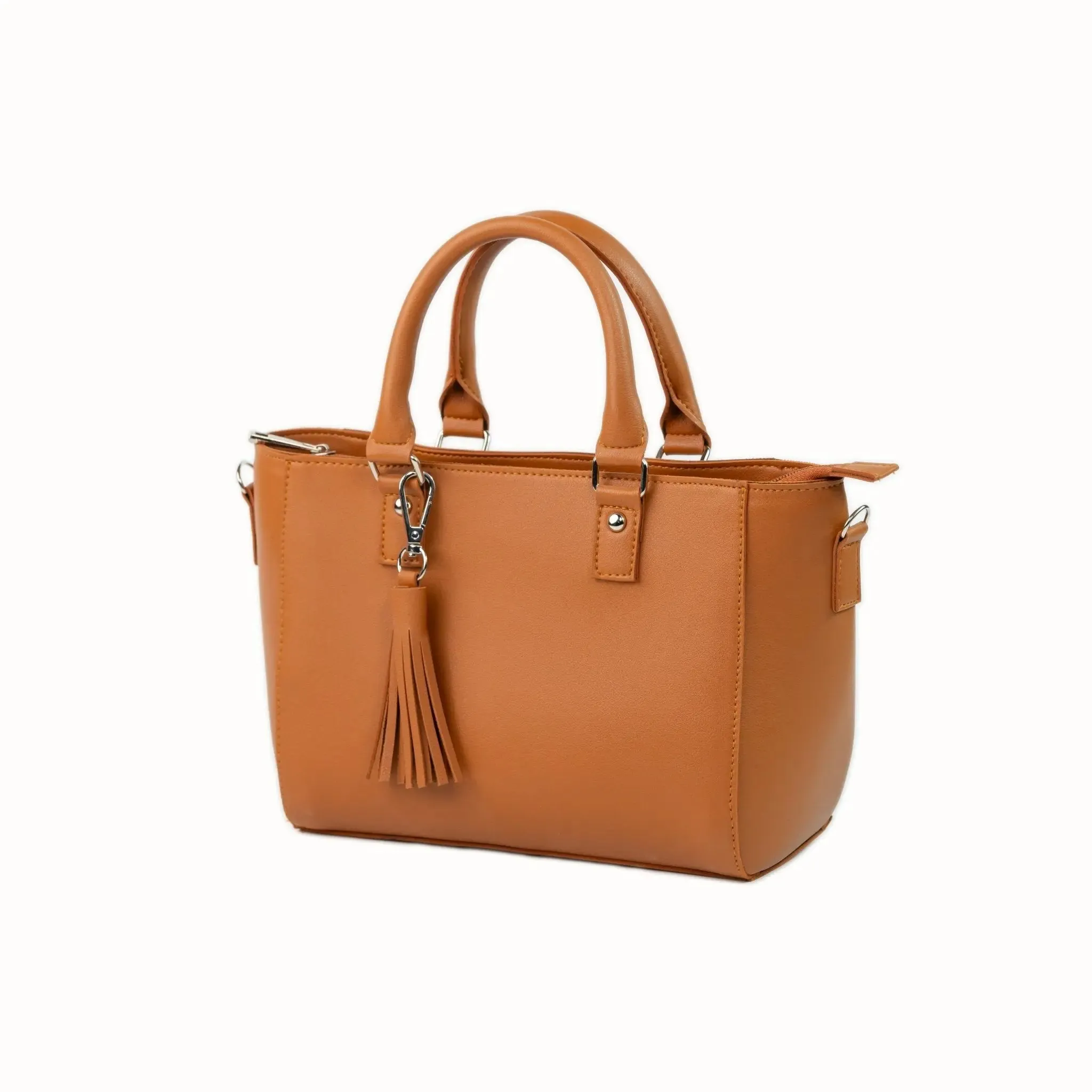 MINERVA Top Handle Sling Bag in Tan Brown
